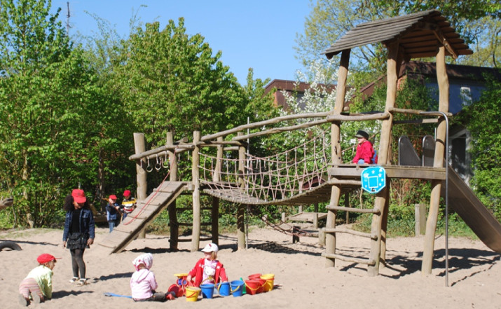 Der Kita eigene Spielplatz Spielplatz