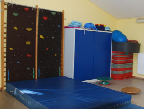Kletterwand im Toberaum